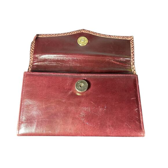Handcrafted Women's Lambskin Leather Wallet Clutch Brown Vintage Elegance - Picture 6 of 13